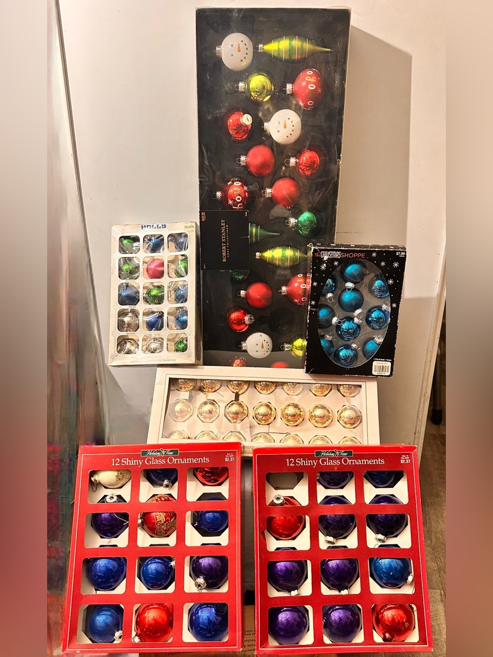 LOT of 92 Vintage Glass Christmas Tree Ornaments